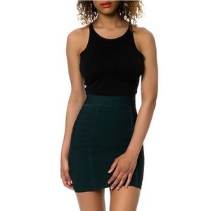 BCBGMAXAZRIA forest green bandage skirt